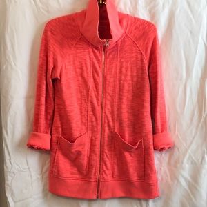 Motherhood Maternity cowl neck zip up jacket